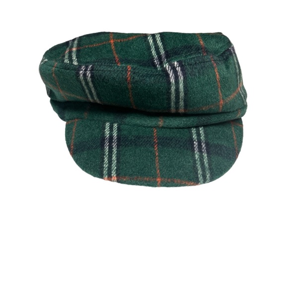 Green Plaid Tartan Irish Cap Hat - Picture 3 of 3